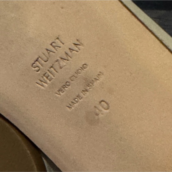 Stuart Weitzman NuNaked Leather Sandals Mid Nudist Flats 40 / 9.5 with Box Bag - Picture 4 of 6